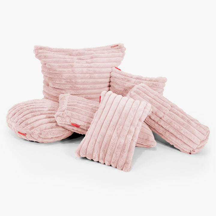 Fundas de Cojín Rectangular 35 x 50cm - Pana de Felpa Ultra Rosa Empolvado 02
