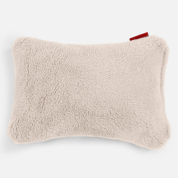 Cojín Rectangular 35 x 50cm - Piel de Osito Sintética Crema 01