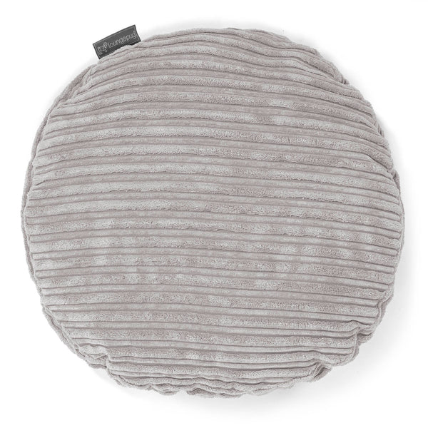 Fundas de Cojín Redondo 50cm - Pana Clásica Aluminio Plata 01