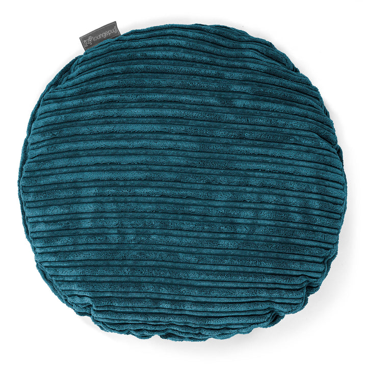 Cojín Redondo 50cm - Pana Clásica Turquesa 01