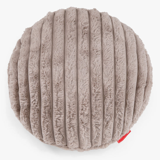 Fundas de Cojín Redondo 50cm - Pana de Felpa Ultra Visón 01