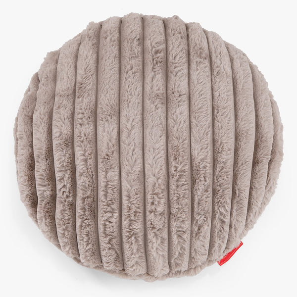 Fundas de Cojín Redondo 50cm - Pana de Felpa Ultra Visón 01