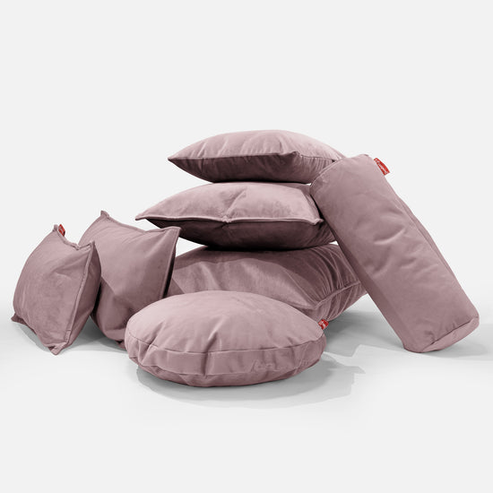 Cojín Redondo 50cm - Terciopelo Rosa 03