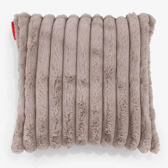 Fundas de Cojín 47 x 47cm - Pana de Felpa Ultra Visón 01