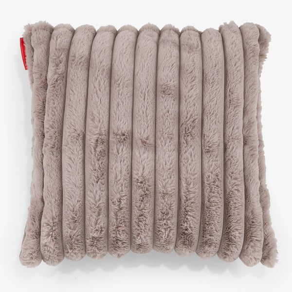 Fundas de Cojín 47 x 47cm - Pana de Felpa Ultra Visón 01