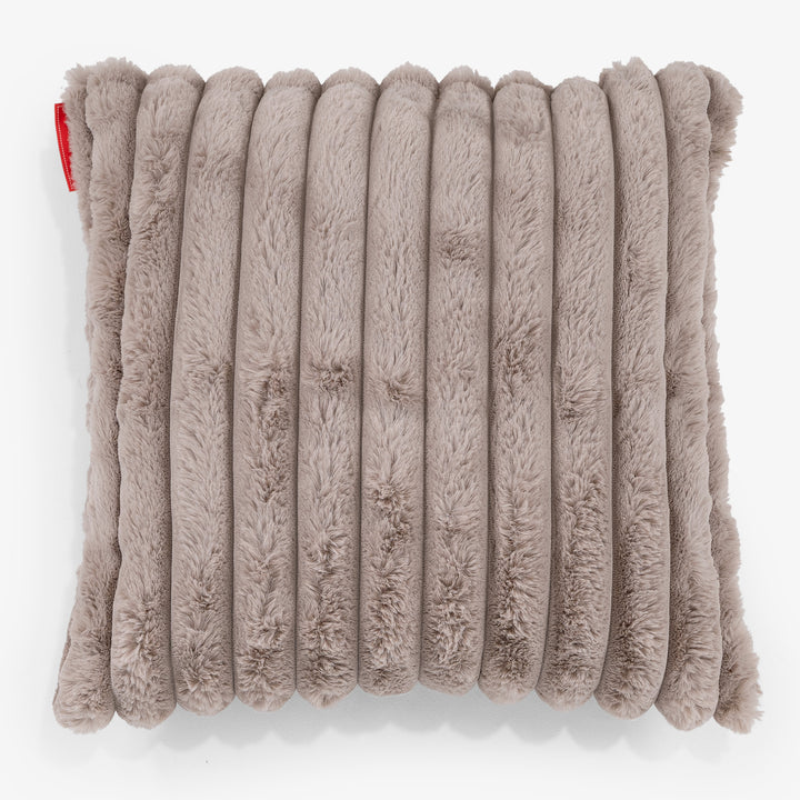 Fundas de Cojín 47 x 47cm - Pana de Felpa Ultra Visón 01