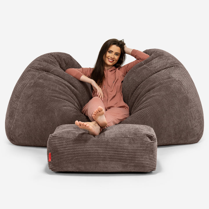 Enorme Sofá / Puff Gigante - Pompón Chocolate 03