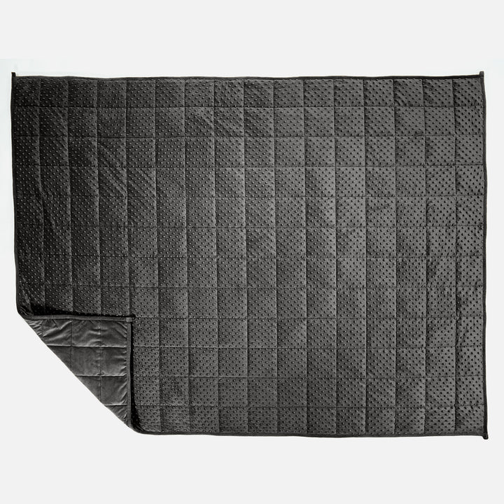 Manta de Peso para Adultos - Tela Minky con Puntos Gris 03