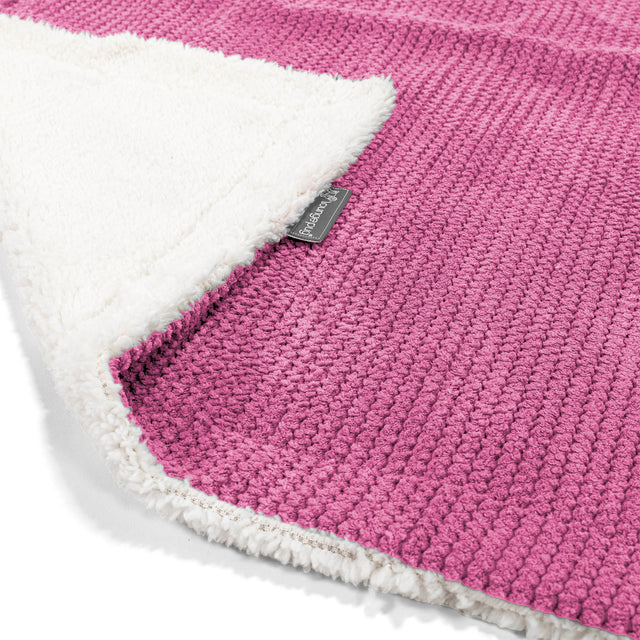 Manta de Sherpa - Pompón Rosa 02