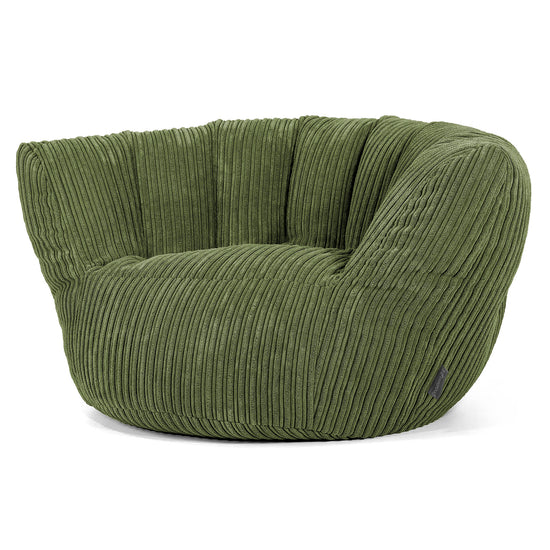 Puf Charles Vintish - Pana Clásica Bosque Verde 02