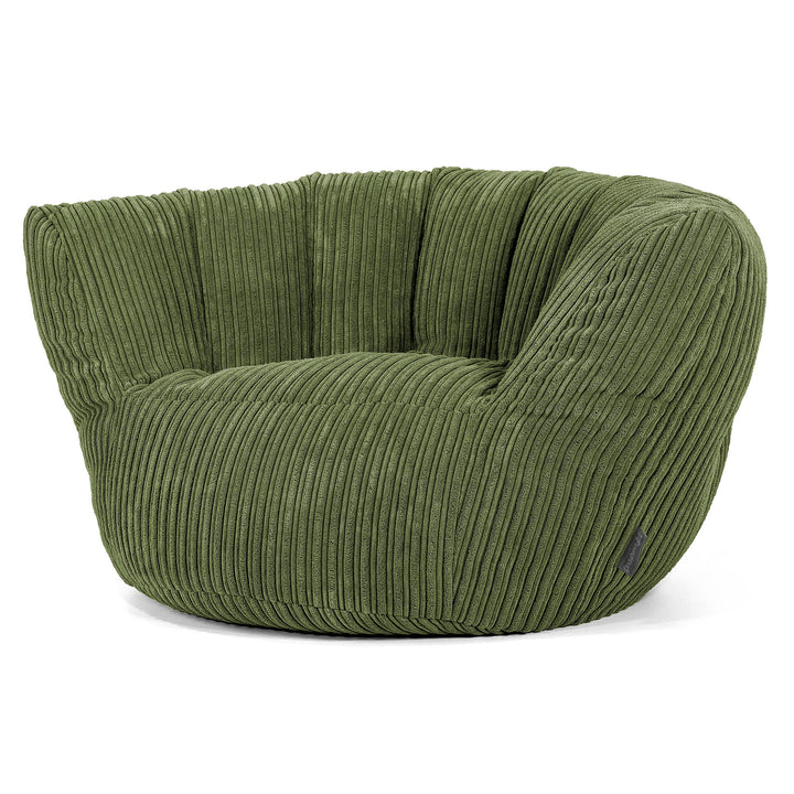 Puf Charles Vintish - Pana Clásica Bosque Verde 02