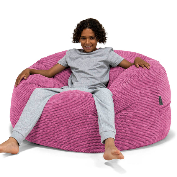 Puf Ultra Cómodo para Niños de 6 a 14 años - Pompón Rosa 01