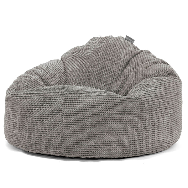 Puf Gigante Snuggle para Niños de 3 a 8 años - Pompón Carbón Gris 01