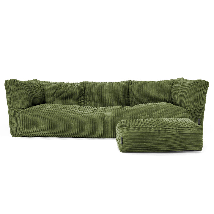 Albert Puf Sofá 3 plazas - Pana Clásica Bosque Verde 02