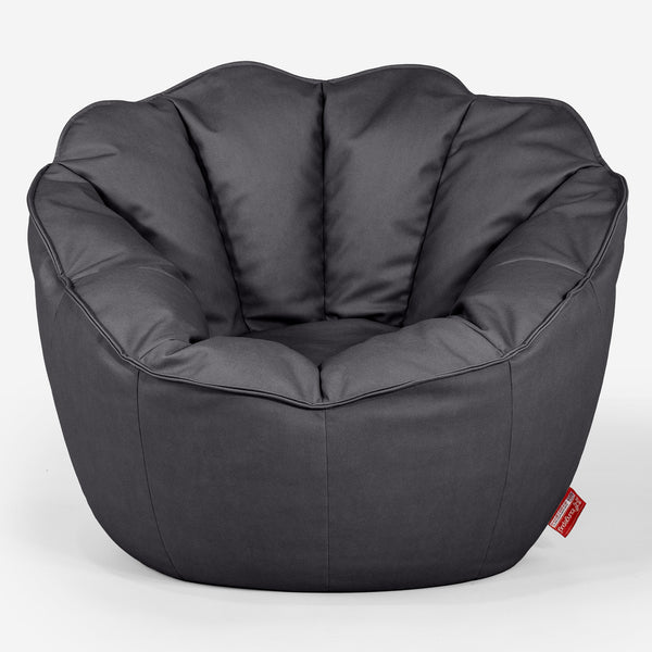 Puf Saco Natalia - Cuero Vegano Negro 01