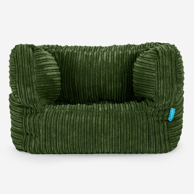 Puf Silla Alberto para Niños 1-5 años - Pana Clásica Bosque Verde 01