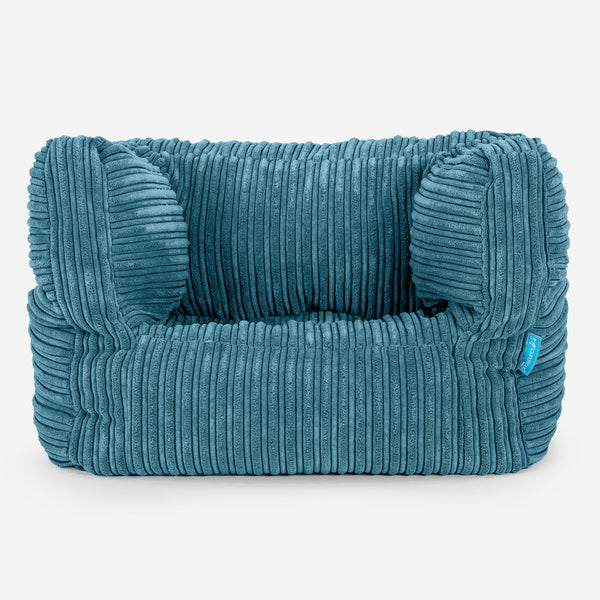 Puf Silla Alberto para Niños 1-5 años - Pana Clásica Egeo Azul 01