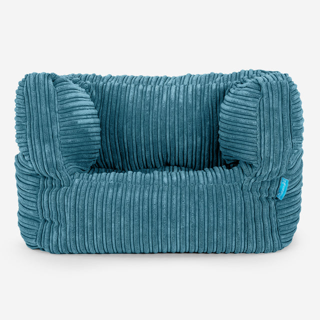 Puf Silla Alberto para Niños 1-5 años - Pana Clásica Egeo Azul 01