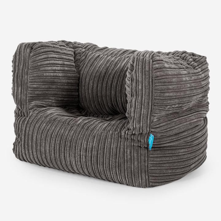 Puf Silla Alberto para Niños 1-5 años - Pana Clásica Grafito 02