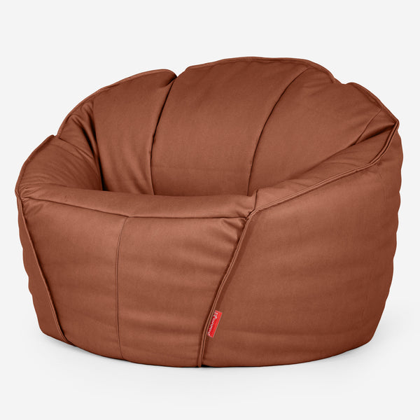 Puf Silla de Juego Clasica Máxima - Cuero Vegano Castaño 01