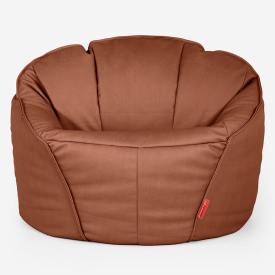 Puf Silla de Juego Clasica Máxima - Cuero Vegano Castaño 02