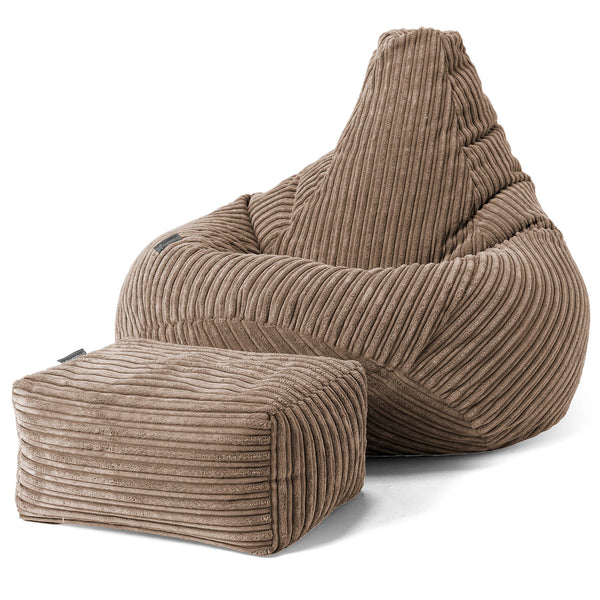 Puf Silla de Juego para Niños de 6 a 14 años - Pana Clásica Moca 01