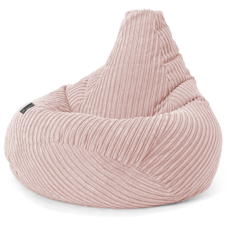 Puf Silla de Juego para Niños de 6 a 14 años - Pana Clásica Rosa Claro 03