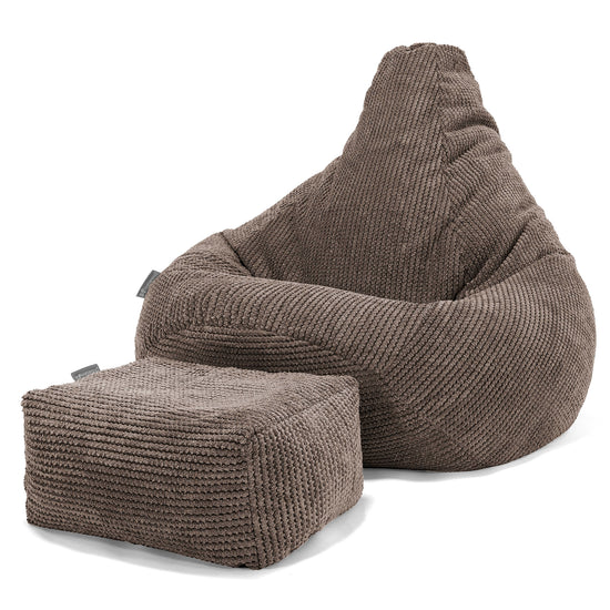 Puf Silla de Juego para Niños de 6 a 14 años - Pompón Chocolate 03