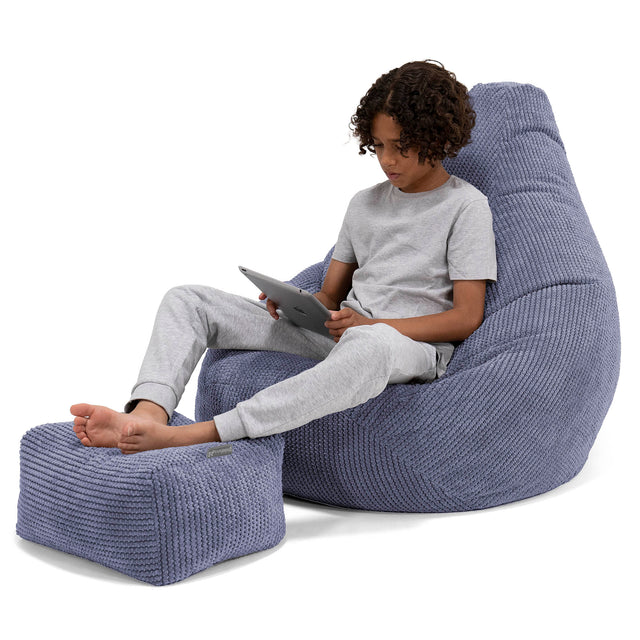 Puf Silla de Juego para Niños de 6 a 14 años - Pompón Morado 01