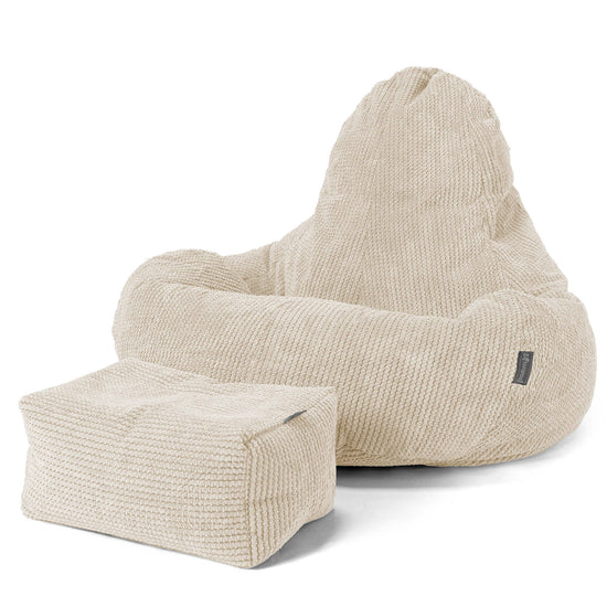 Puf Ultra Lux - Pompón Crema 02