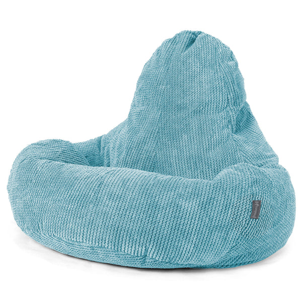 Puf Ultra Lux - Pompón Egeo Azul Blue 01
