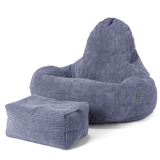 Puf Ultra Lux - Pompón Morado 02