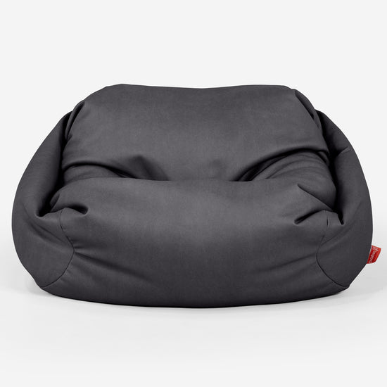 Puf Silla Sabina - Cuero Vegano Negro 02