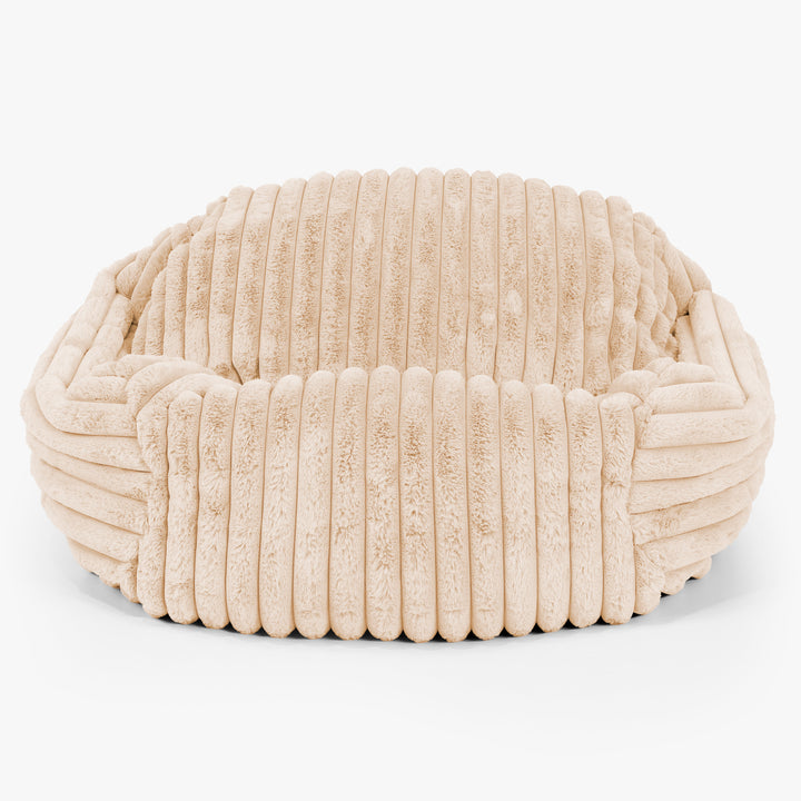 Puf Silla Sabina - Pana de Felpa Ultra Durazno 01