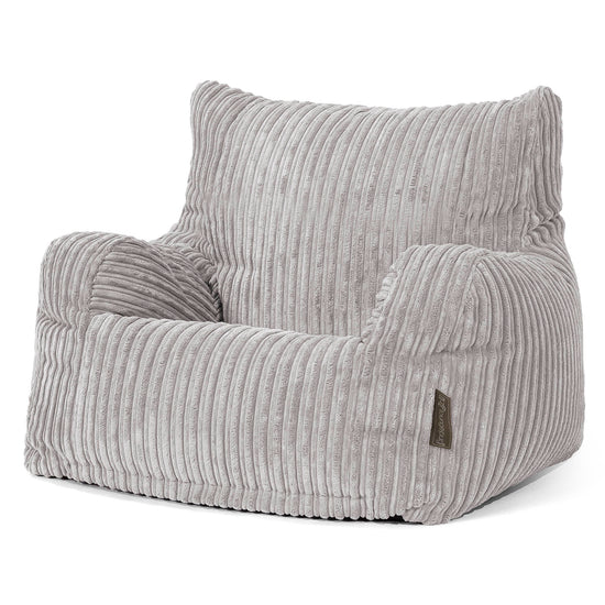Sillón Puf Teens 6-14 años - Pana Clásica Aluminio Plata 02