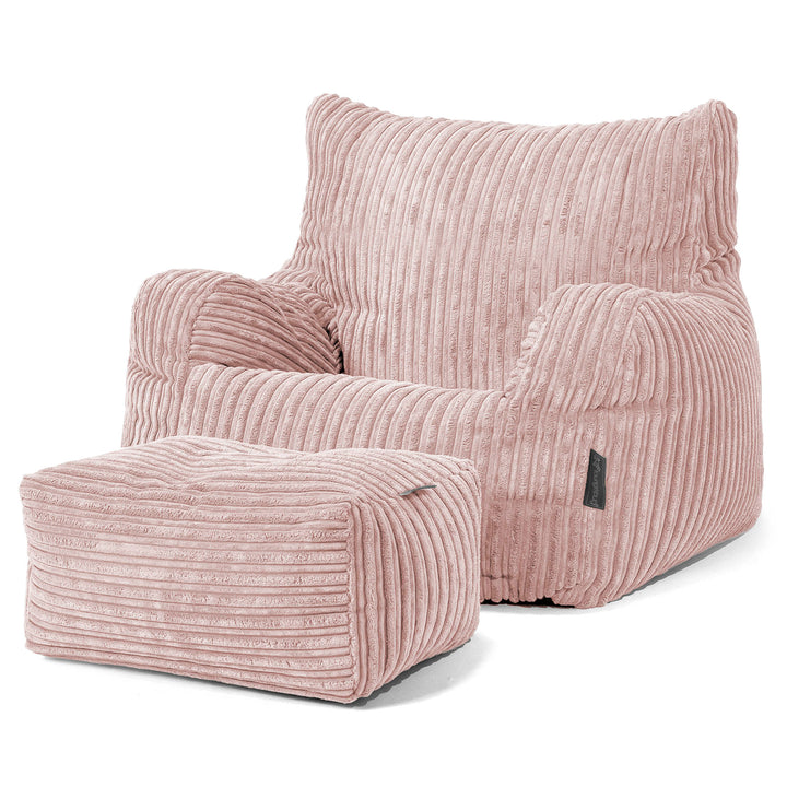 Sillón Puf Teens 6-14 años - Pana Clásica Rosa Claro 03