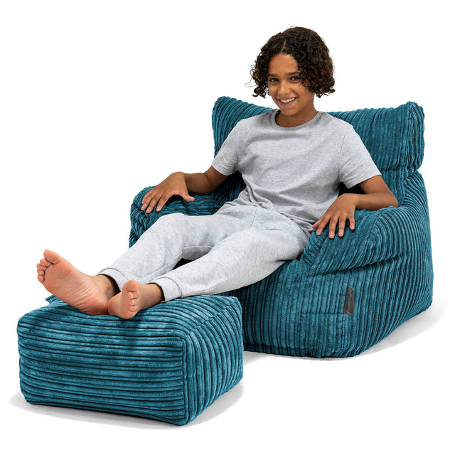 Sillón Puf Teens 6-14 años - Pana Clásica Turquesa 01