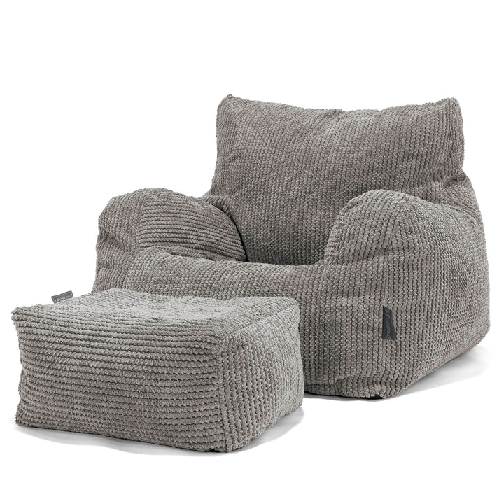 Sillón Puf Teens 6-14 años - Pompón Carbón Gris 03