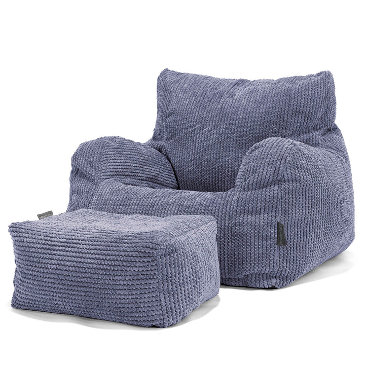 Sillón Puf Teens 6-14 años - Pompón Morado 03
