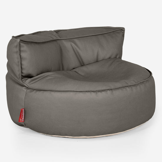 Puf Sofá Chloe - Cuero Vegano Gris 01