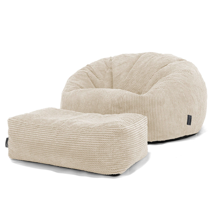 Puf Sofa para Niños de 6 a 14 años - Pompón Crema 03