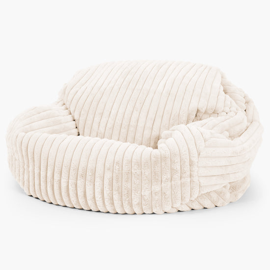 Puf Sofá Sabina - Pana de Felpa Ultra Crema 02