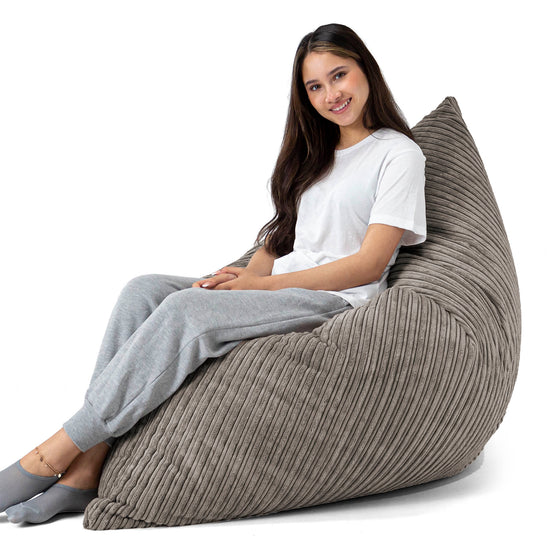 Puff Gigante Cama XL - Pana Clásica Grafito 03