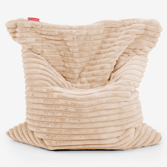 Puff Cama Gigante XL - Pana de Felpa Ultra Durazno 01