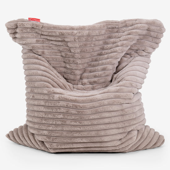 Puff Cama Gigante XL - Pana de Felpa Ultra Visón 01