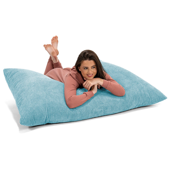 Puff Gigante Cama XL - Pompón Egeo Azul 03