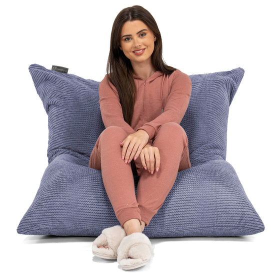Puff Gigante Cama XL - Pompón Morado 03