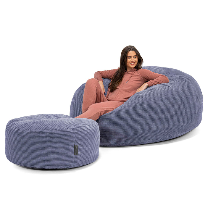 Puff Gigante 'Mega-Mamut' - Pompón Morado 02