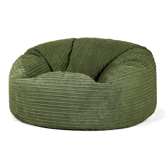 Puff Gigante Sofá 'Mamut' - Pana Clásica Bosque Verde 01