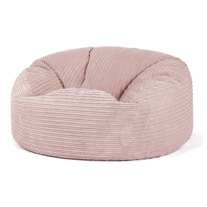 Puff Gigante Sofá 'Mamut' - Pana Clásica Rosa Claro 01